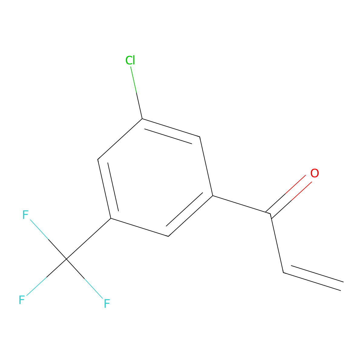 1-[3-Chloro-5-(trifluoromethyl)phenyl]prop-2-en-1-one molecular structure, CAS 2228347-22-4