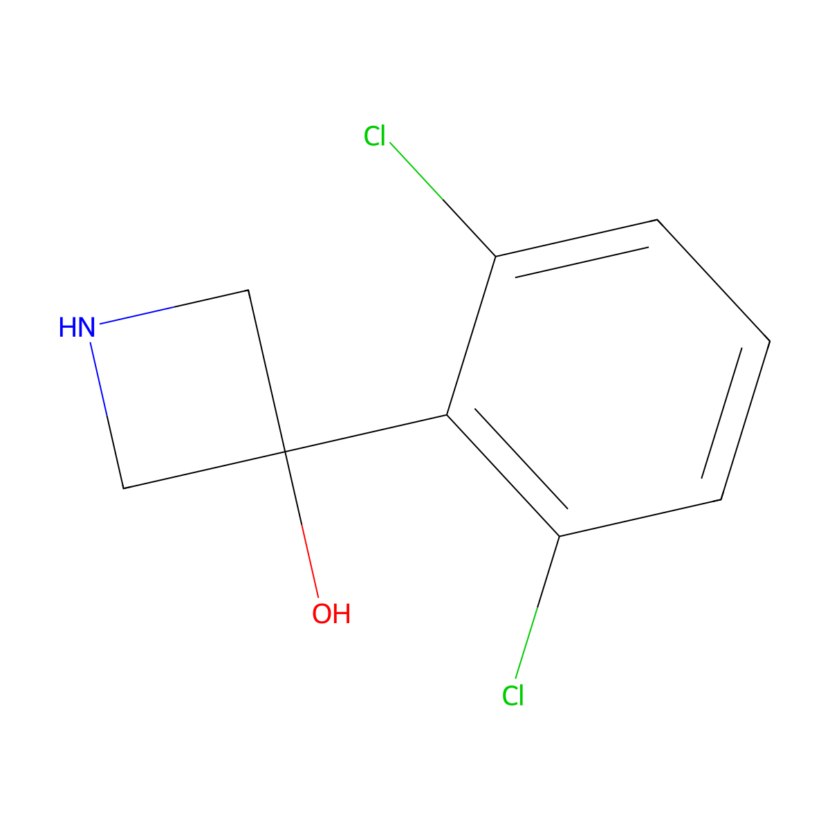 3-(2,6-Dichlorophenyl)azetidin-3-ol molecular structure, CAS 2228347-72-4