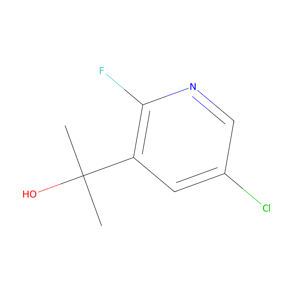 2-(5-Chloro-2-fluoropyridin-3-yl)propan-2-ol molecular structure, CAS 2228348-67-0