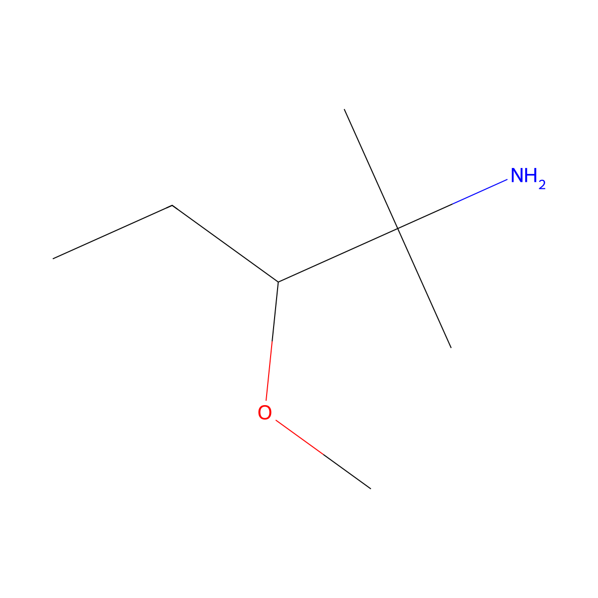 3-Methoxy-2-methylpentan-2-amine molecular structure, CAS 2228348-79-4