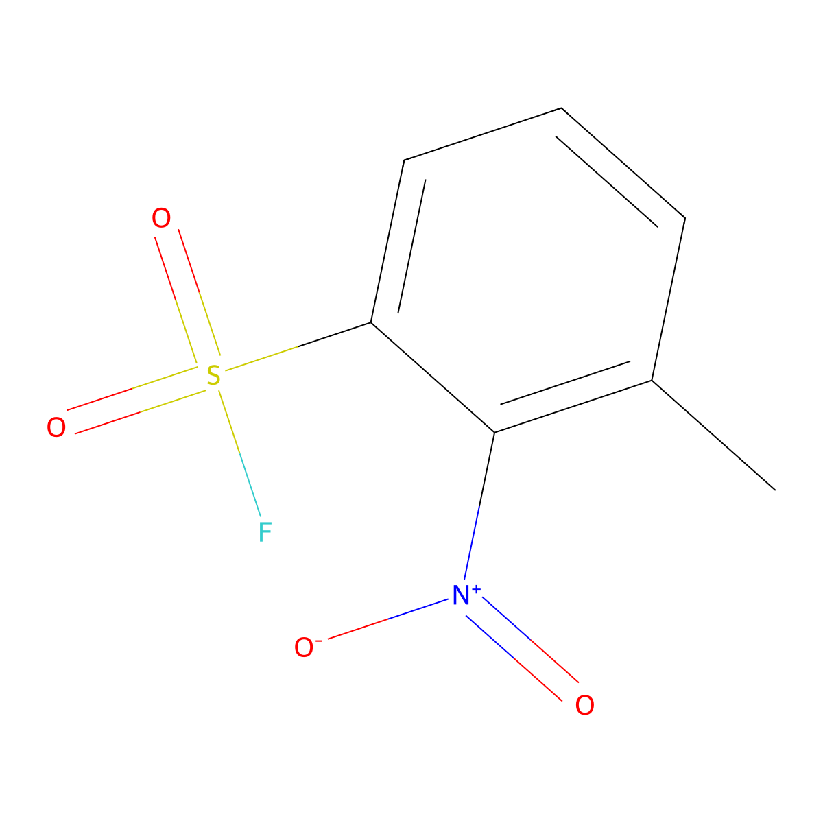 3-Methyl-2-nitrobenzene-1-sulfonyl fluoride molecular structure, CAS 2228351-41-3