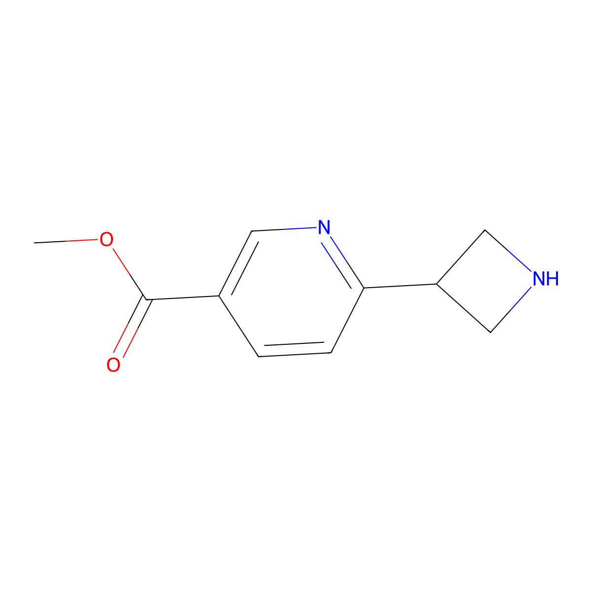 Methyl 6-(azetidin-3-yl)pyridine-3-carboxylate molecular structure, CAS 2228352-64-3