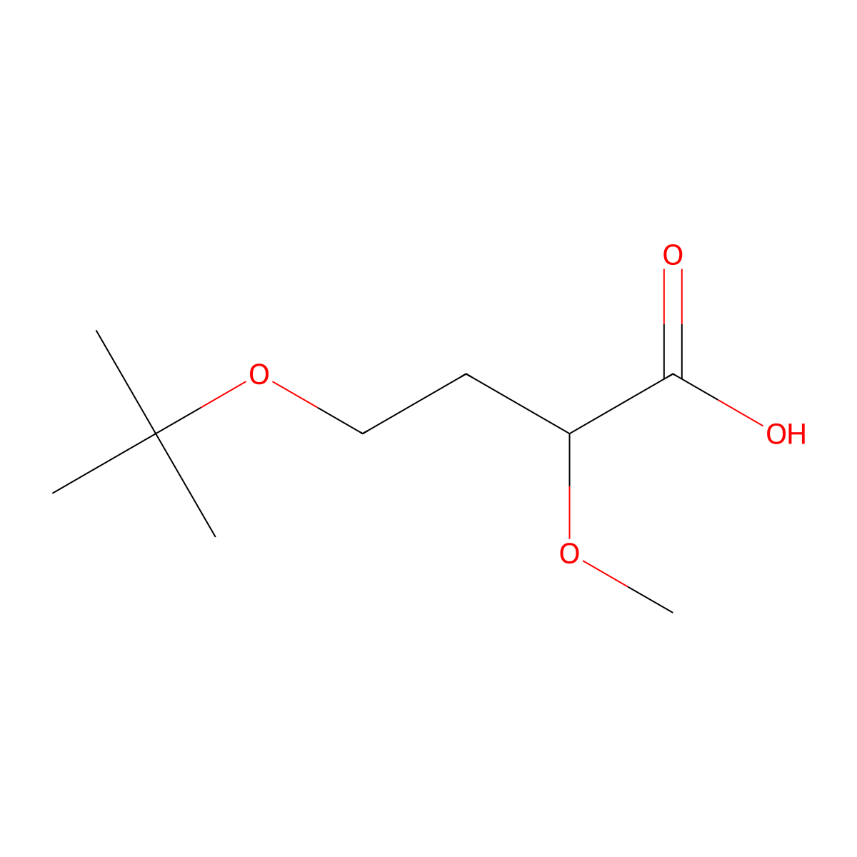 4-(Tert-butoxy)-2-methoxybutanoic acid molecular structure, CAS 2228358-21-0