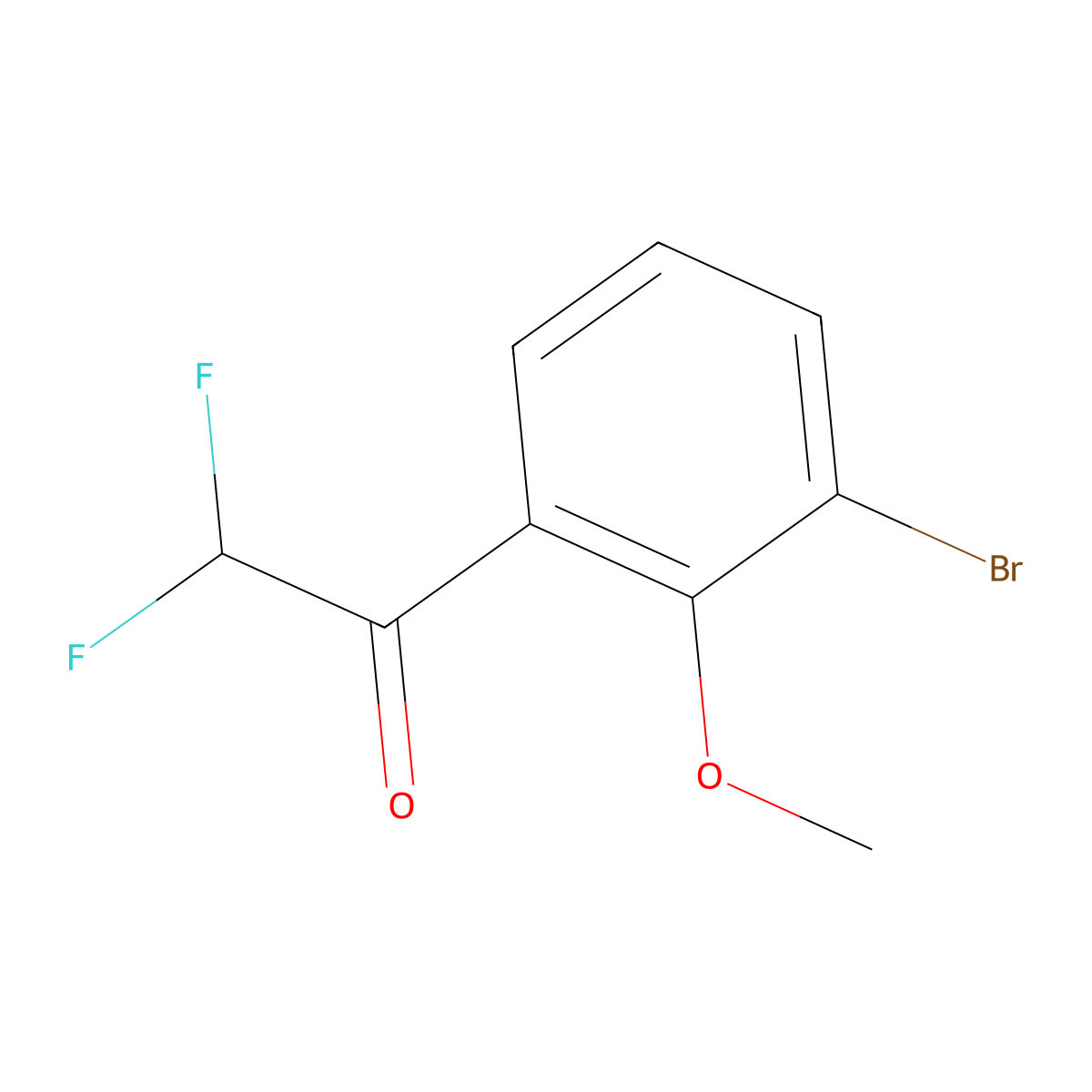 1-(3-Bromo-2-methoxyphenyl)-2,2-difluoroethan-1-one molecular structure, CAS 2228359-05-3