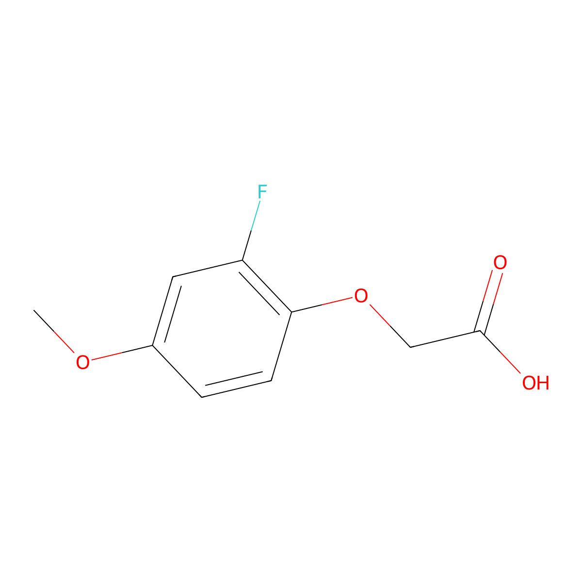 2-(2-Fluoro-4-methoxyphenoxy)acetic acid molecular structure, CAS 2228360-52-7
