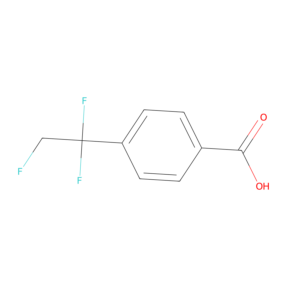 4-(1,1,2-Trifluoroethyl)benzoic acid molecular structure, CAS 2228364-16-5