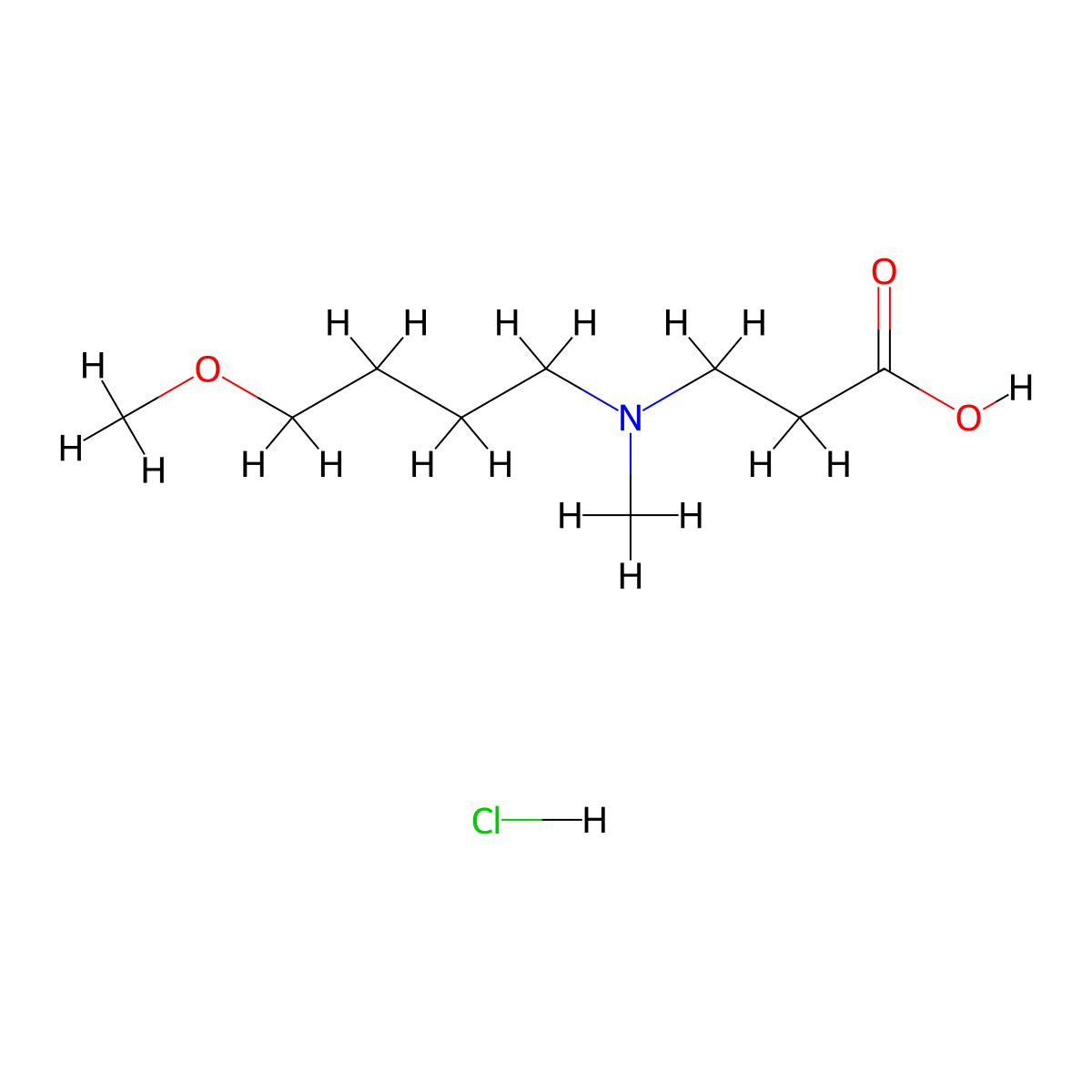 3-((4-Methoxybutyl)(methyl)amino)propanoic acid hydrochloride molecular structure, CAS 2228365-04-4