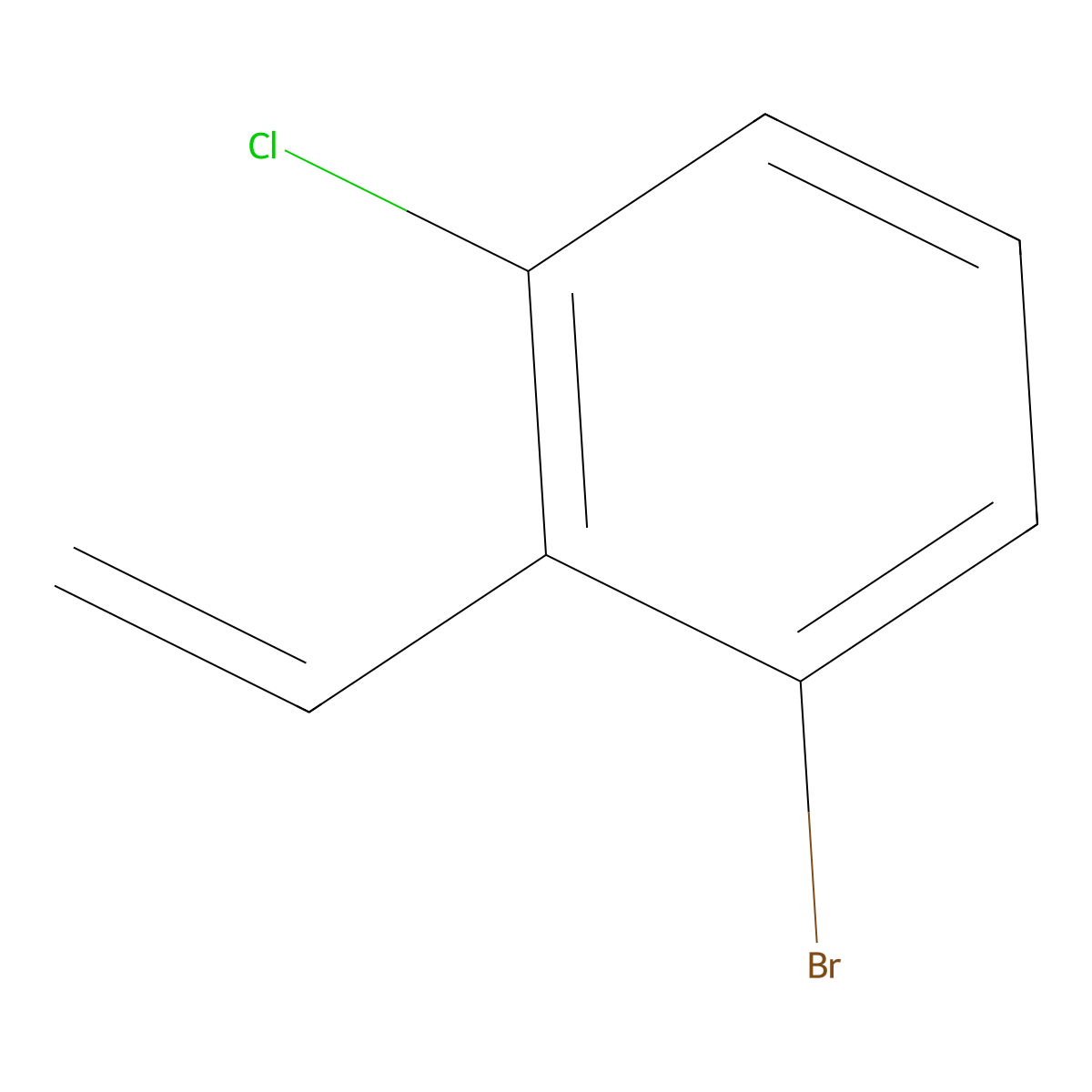 1-Bromo-3-chloro-2-vinylbenzene molecular structure, CAS 2228365-09-9