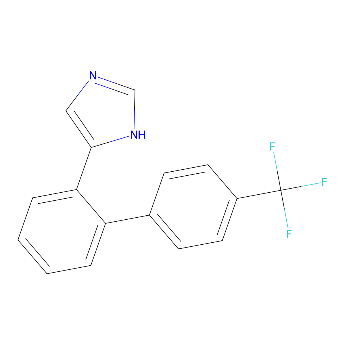 4-[4'-(trifluoromethyl)-[1,1'-biphenyl]-2-yl]-1H-imidazole molecular structure, CAS 2228366-22-9