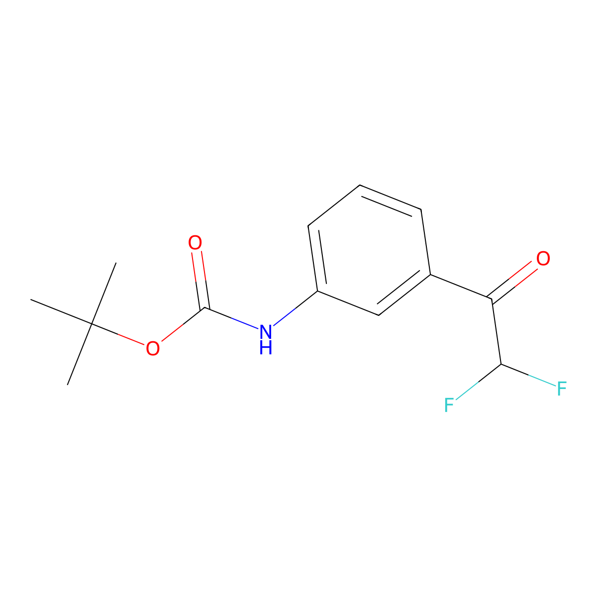 tert-butyl N-[3-(2,2-difluoroacetyl)phenyl]carbamate molecular structure, CAS 2228370-18-9