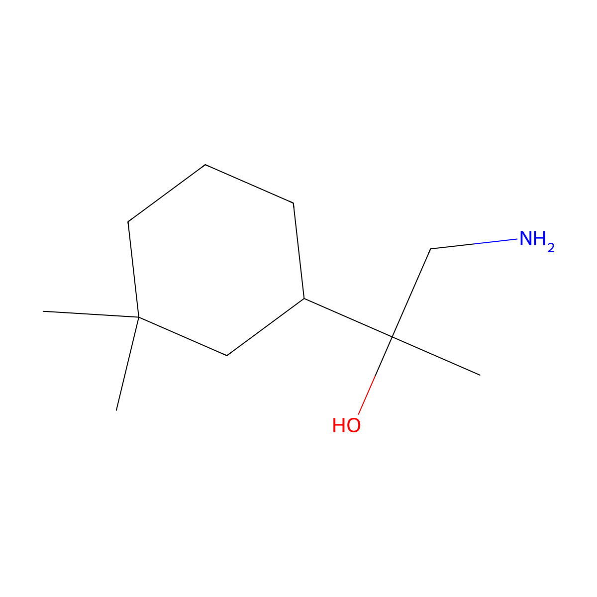 1-Amino-2-(3,3-dimethylcyclohexyl)propan-2-ol molecular structure, CAS 2228372-03-8