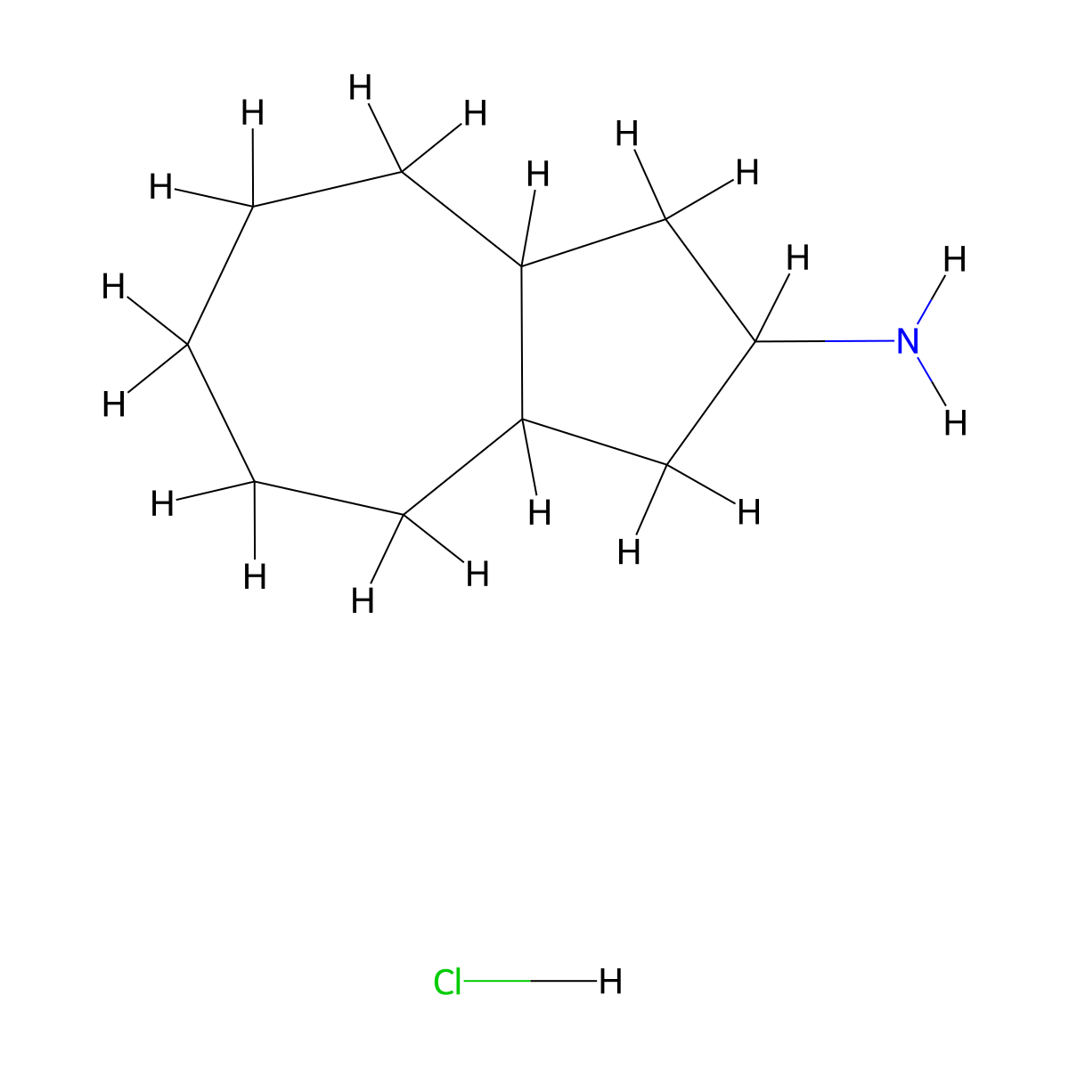 Decahydroazulen-2-amine hydrochloride molecular structure, CAS 2228376-27-8