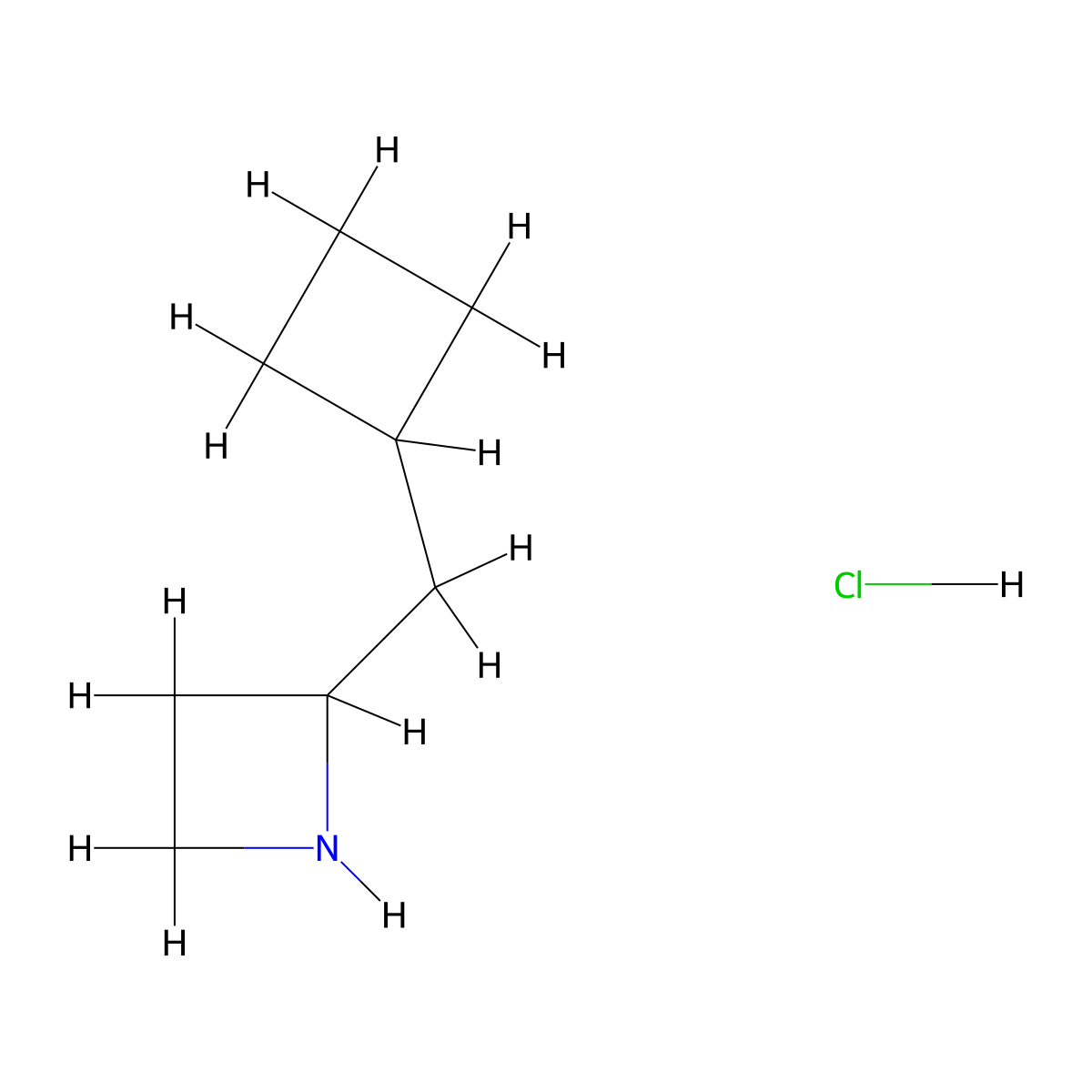 2-(Cyclobutylmethyl)azetidine hydrochloride molecular structure, CAS 2228376-45-0