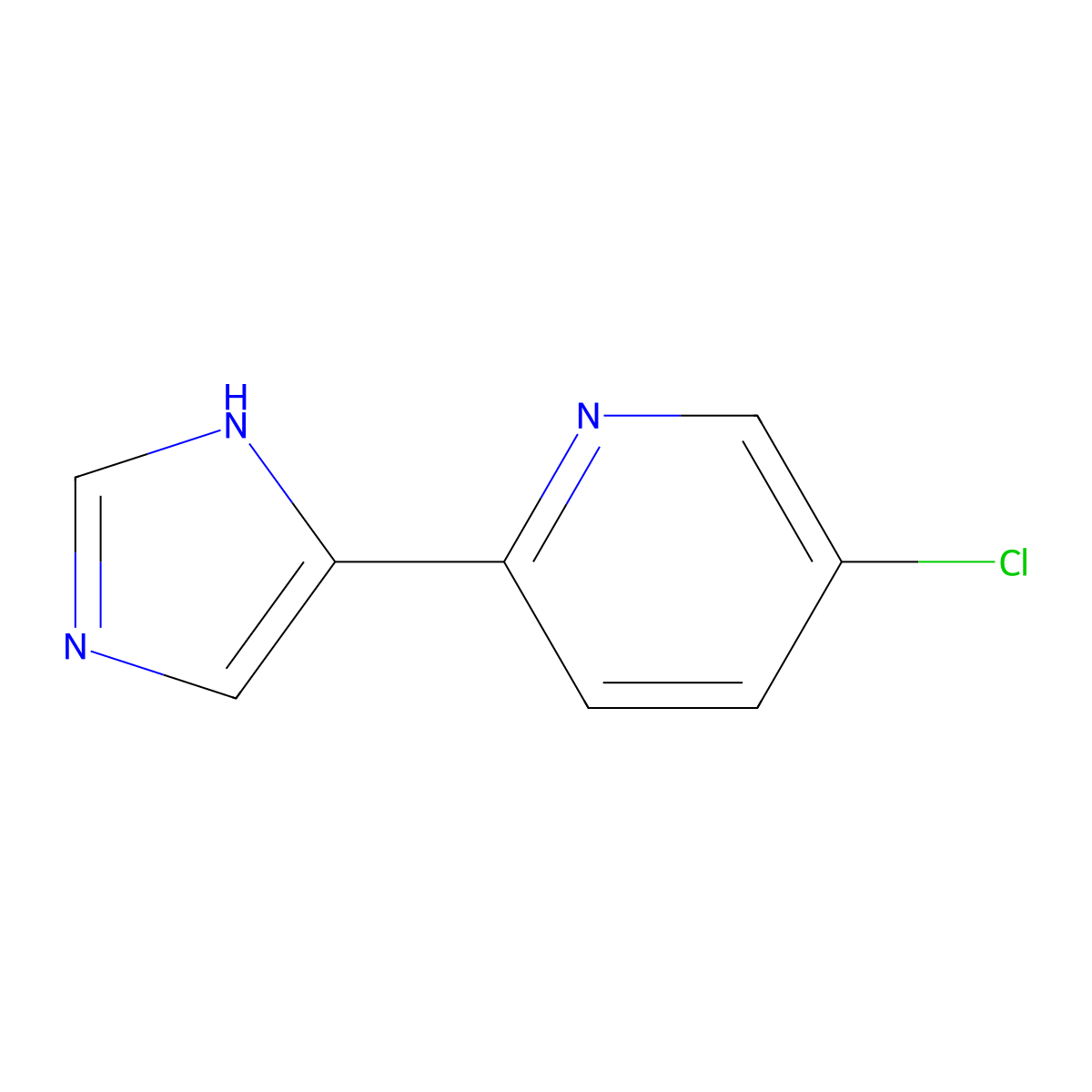 5-chloro-2-(1H-imidazol-4-yl)pyridine molecular structure, CAS 2228380-95-6