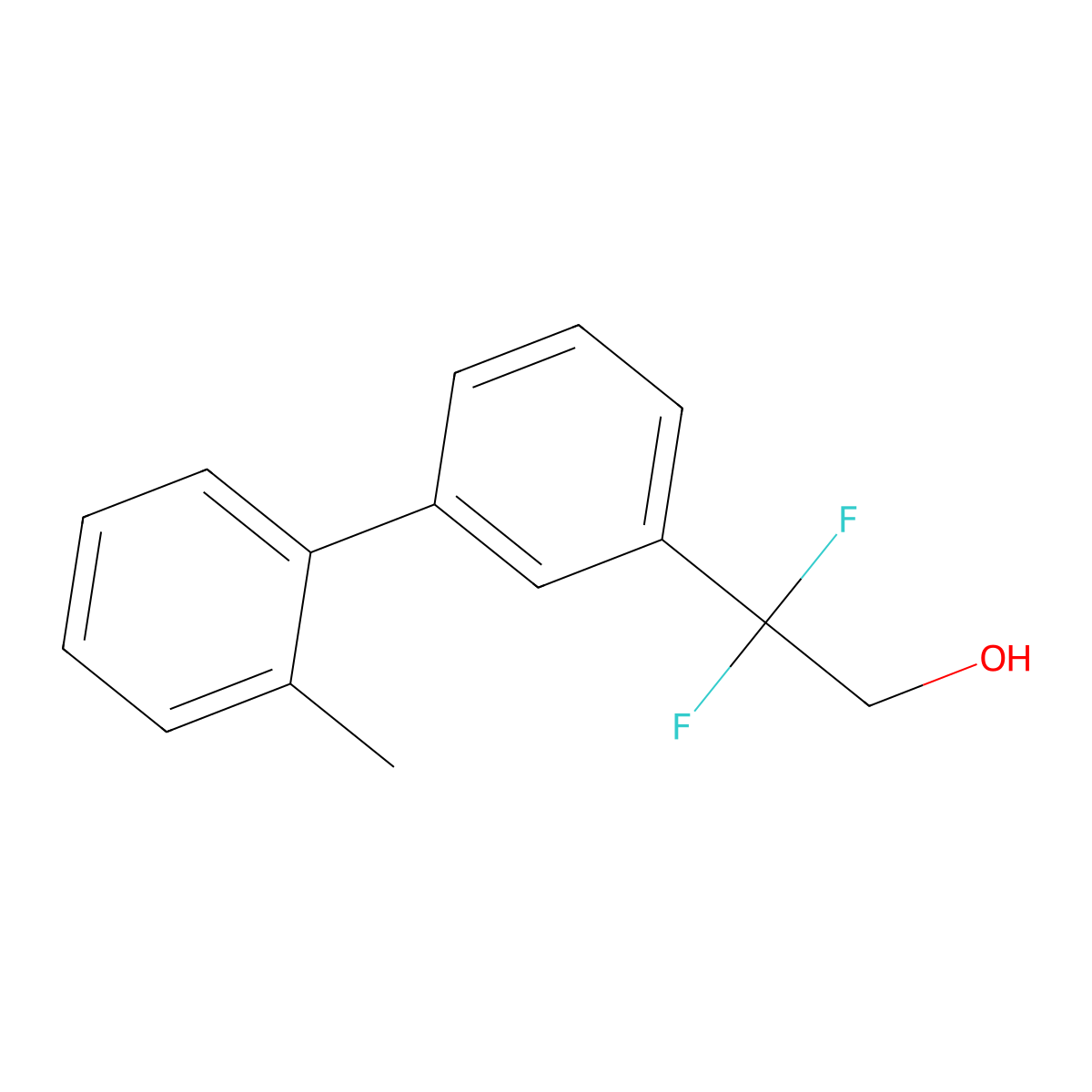 2,2-Difluoro-2-[3-(2-methylphenyl)phenyl]ethan-1-ol molecular structure, CAS 2228383-13-7