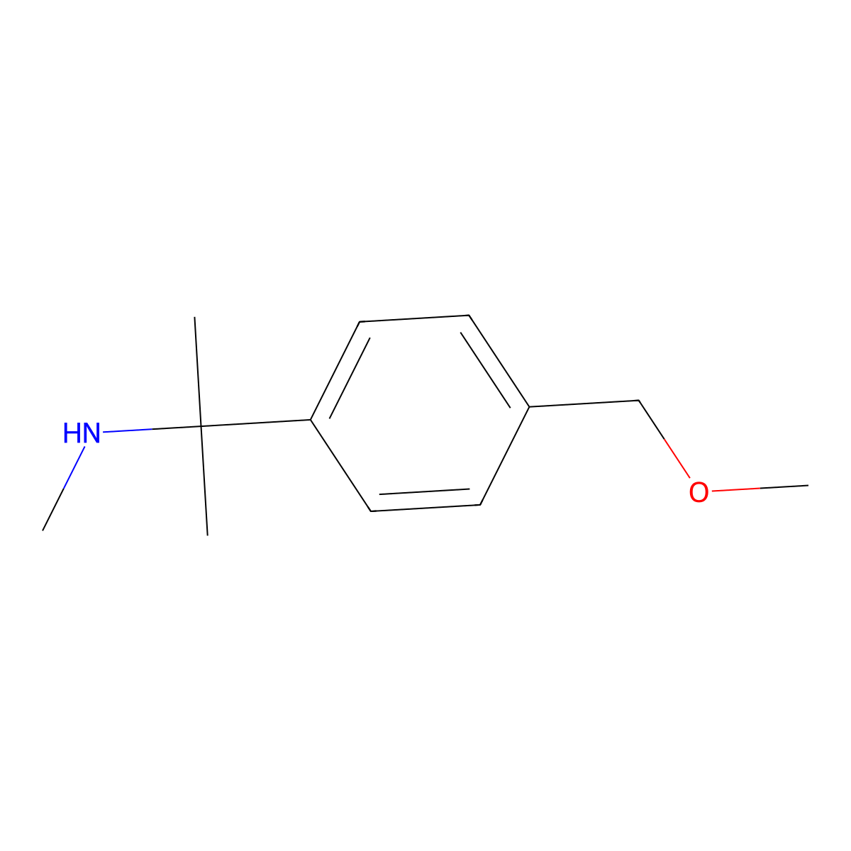 {2-[4-(Methoxymethyl)phenyl]propan-2-yl}(methyl)amine molecular structure, CAS 2228386-71-6
