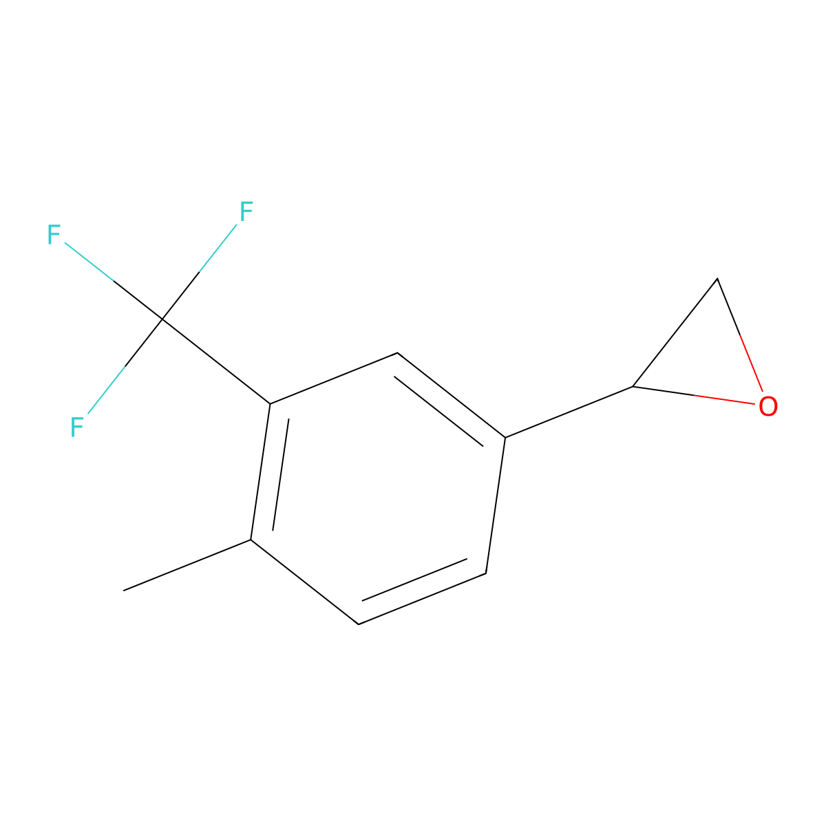 2-[4-Methyl-3-(trifluoromethyl)phenyl]oxirane molecular structure, CAS 2228389-16-8