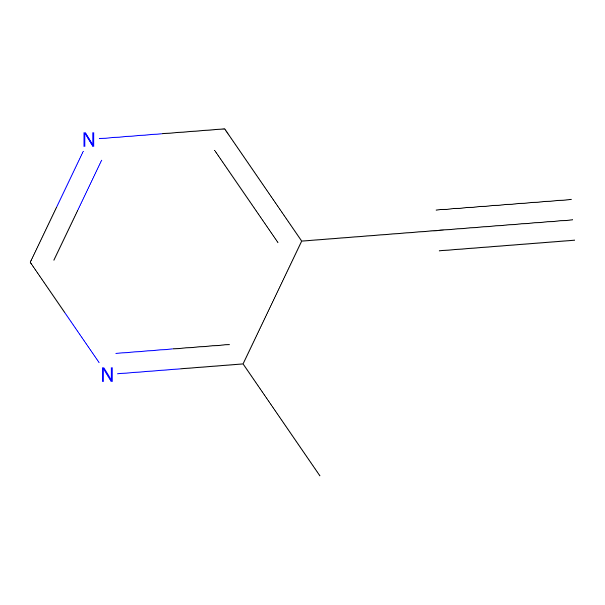 5-Ethynyl-4-methylpyrimidine molecular structure, CAS 2228389-47-5