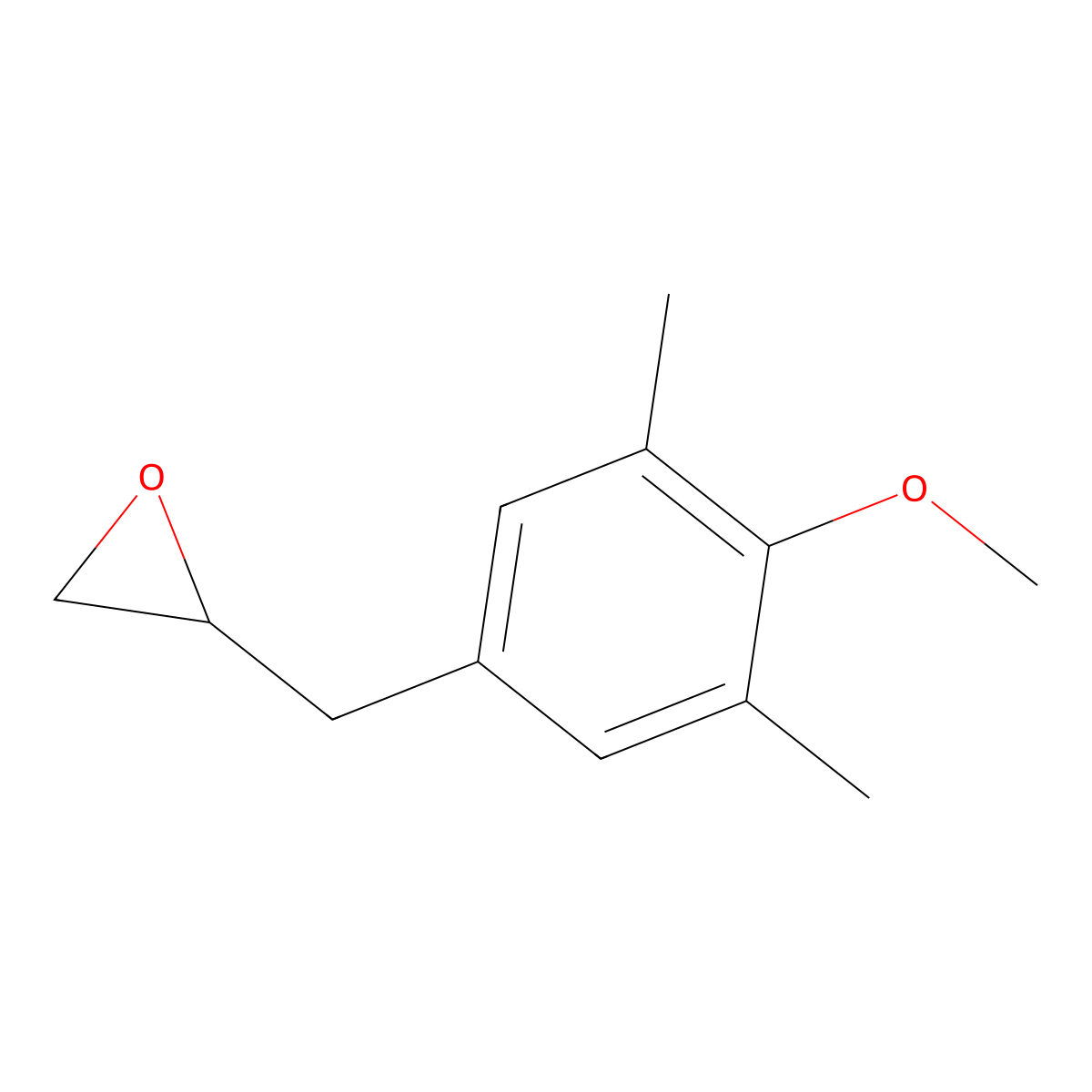 2-[(4-Methoxy-3,5-dimethylphenyl)methyl]oxirane molecular structure, CAS 2228389-99-7