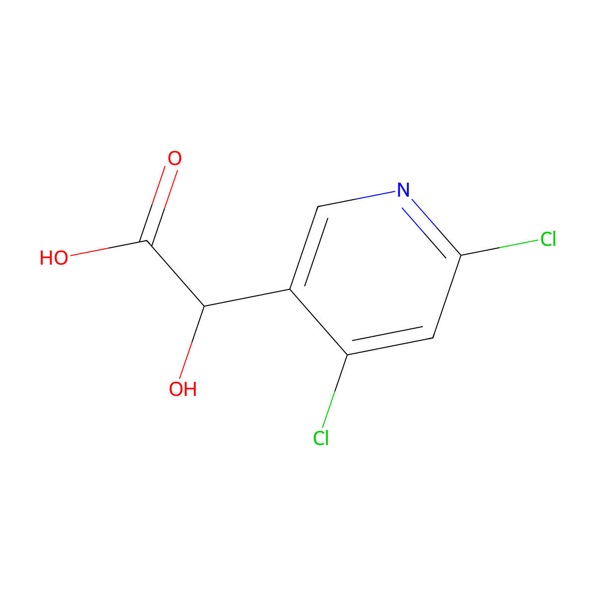 2-(4,6-Dichloropyridin-3-yl)-2-hydroxyacetic acid molecular structure, CAS 2228390-12-1