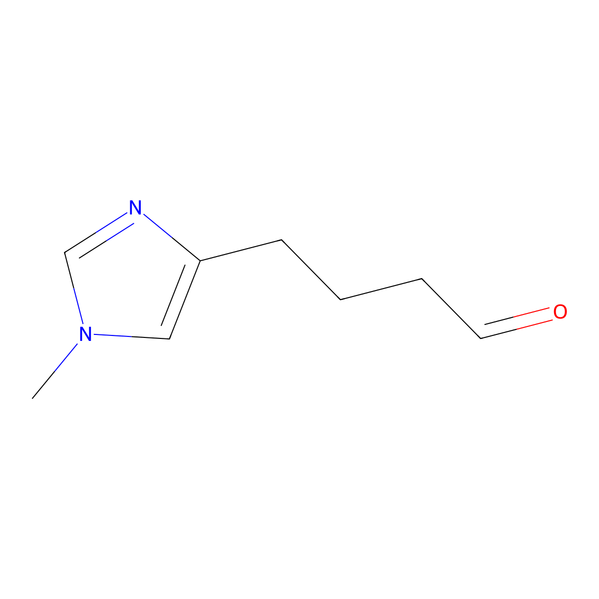 4-(1-methyl-1H-imidazol-4-yl)butanal molecular structure, CAS 2228390-77-8