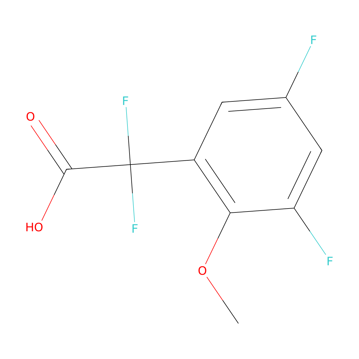 2-(3,5-Difluoro-2-methoxyphenyl)-2,2-difluoroacetic acid molecular structure, CAS 2228391-66-8