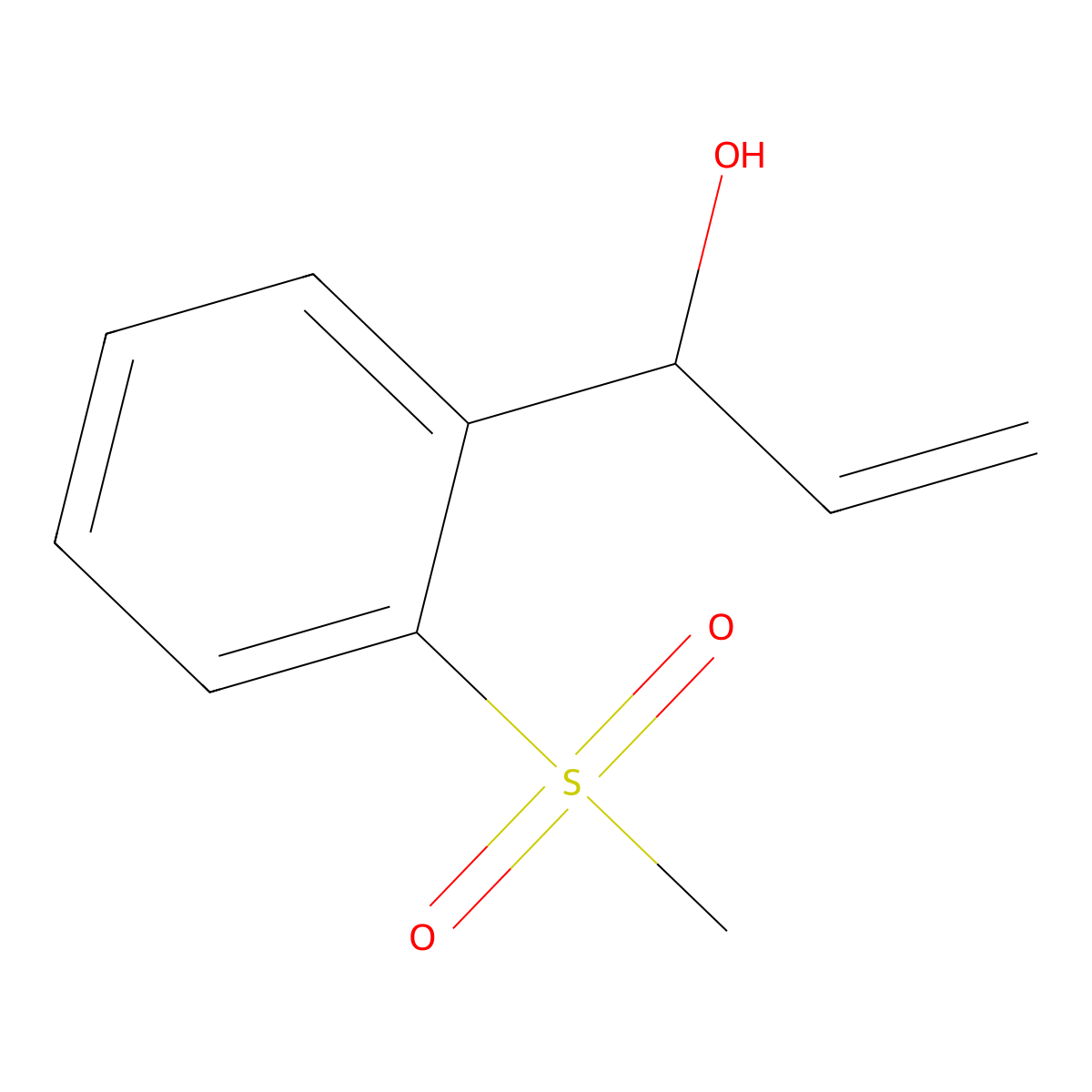 1-(2-Methanesulfonylphenyl)prop-2-en-1-ol molecular structure, CAS 2228394-76-9