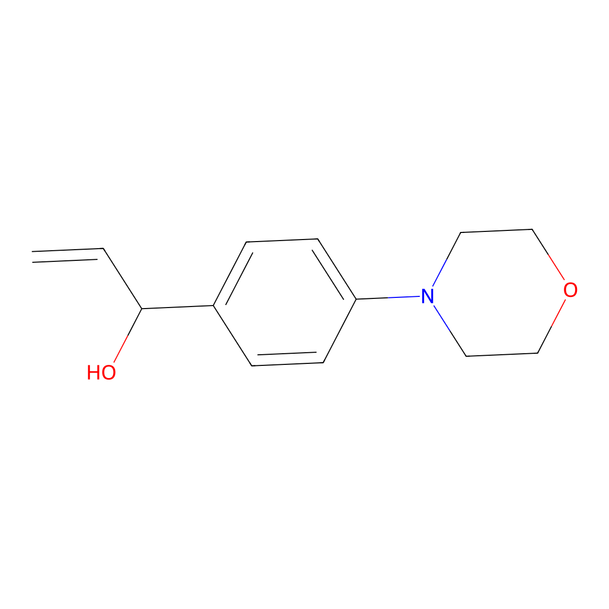 1-[4-(Morpholin-4-yl)phenyl]prop-2-en-1-ol molecular structure, CAS 2228396-13-0