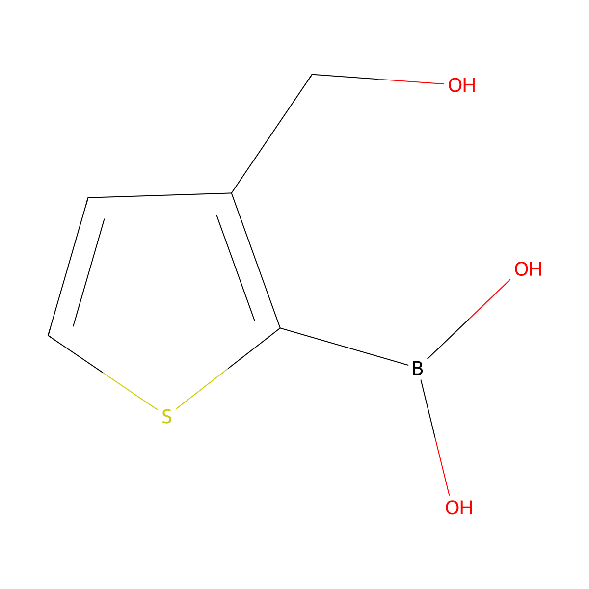 (3-(Hydroxymethyl)thiophen-2-yl)boronic acid molecular structure, CAS 222840-73-5