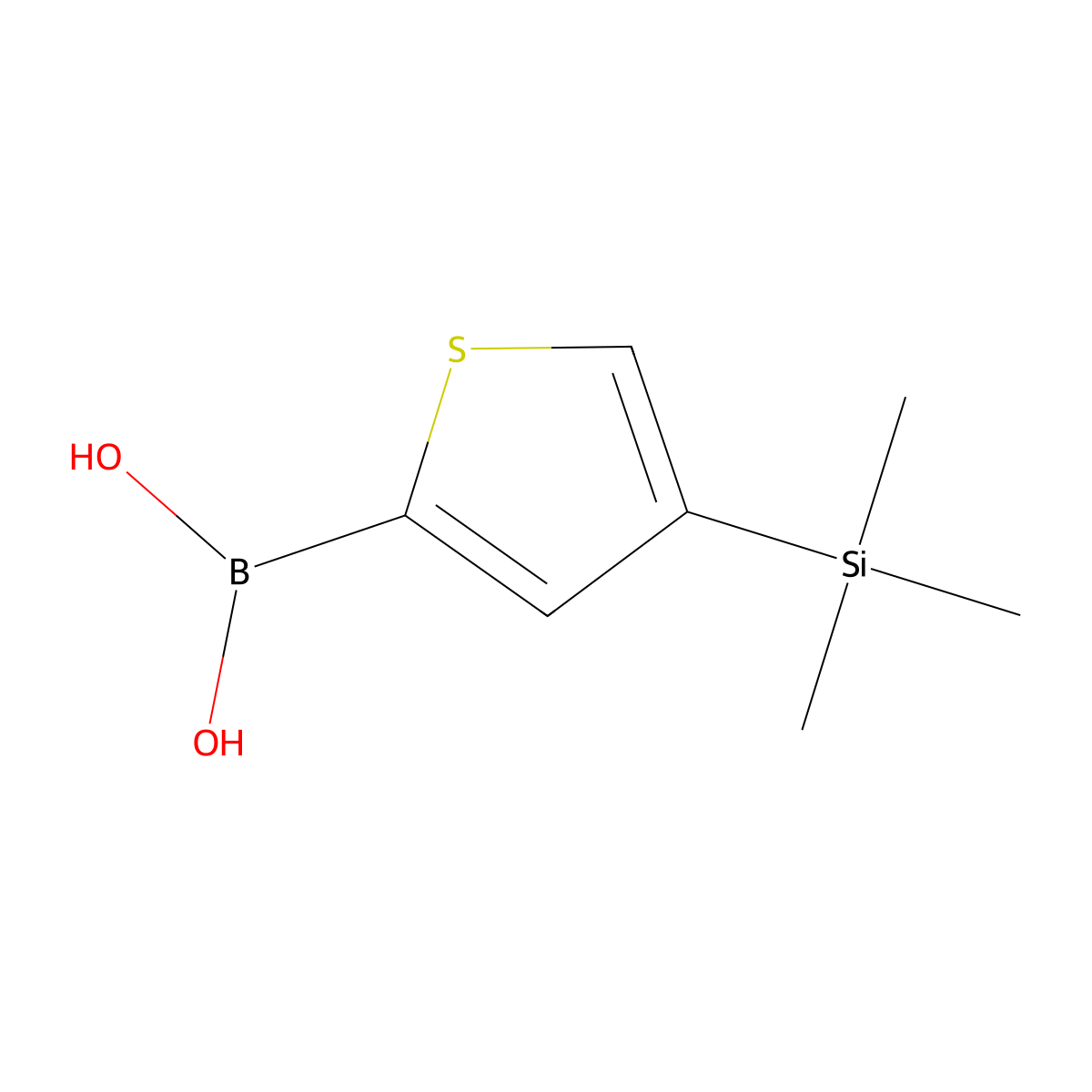 4-(Trimethylsilyl)thiophen-2-ylboronic acid molecular structure, CAS 222840-90-6