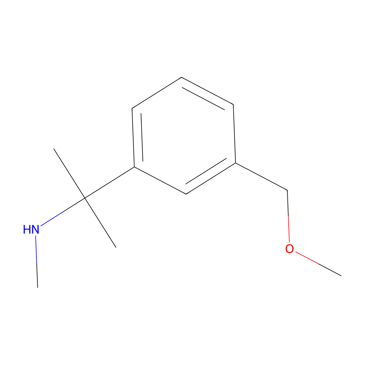 {2-[3-(Methoxymethyl)phenyl]propan-2-yl}(methyl)amine molecular structure, CAS 2228400-50-6