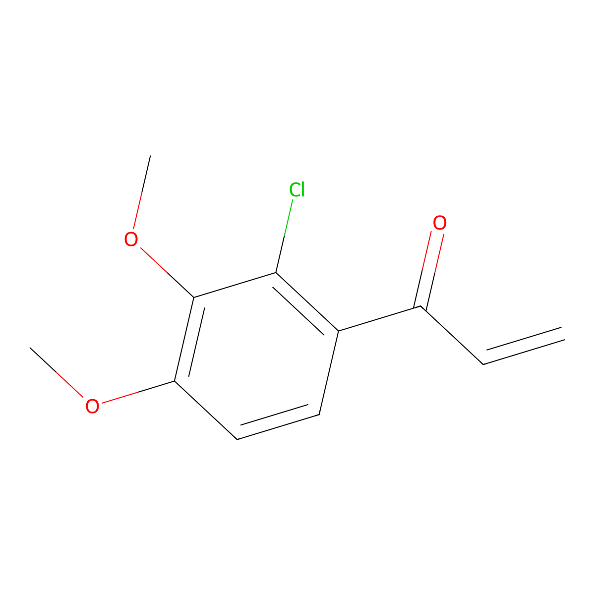 1-(2-Chloro-3,4-dimethoxyphenyl)prop-2-en-1-one molecular structure, CAS 2228401-25-8
