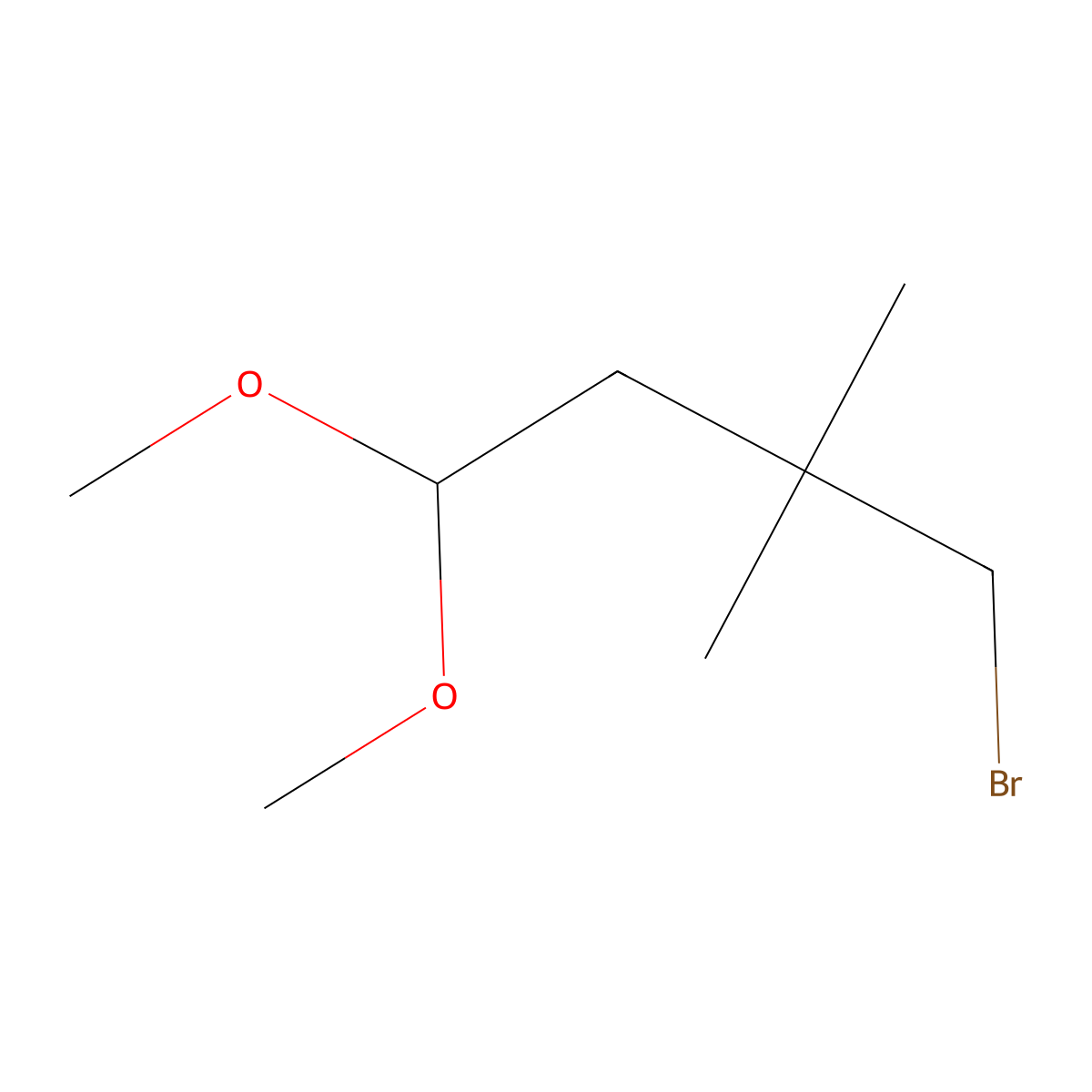 4-Bromo-1,1-dimethoxy-3,3-dimethylbutane molecular structure, CAS 2228402-14-8