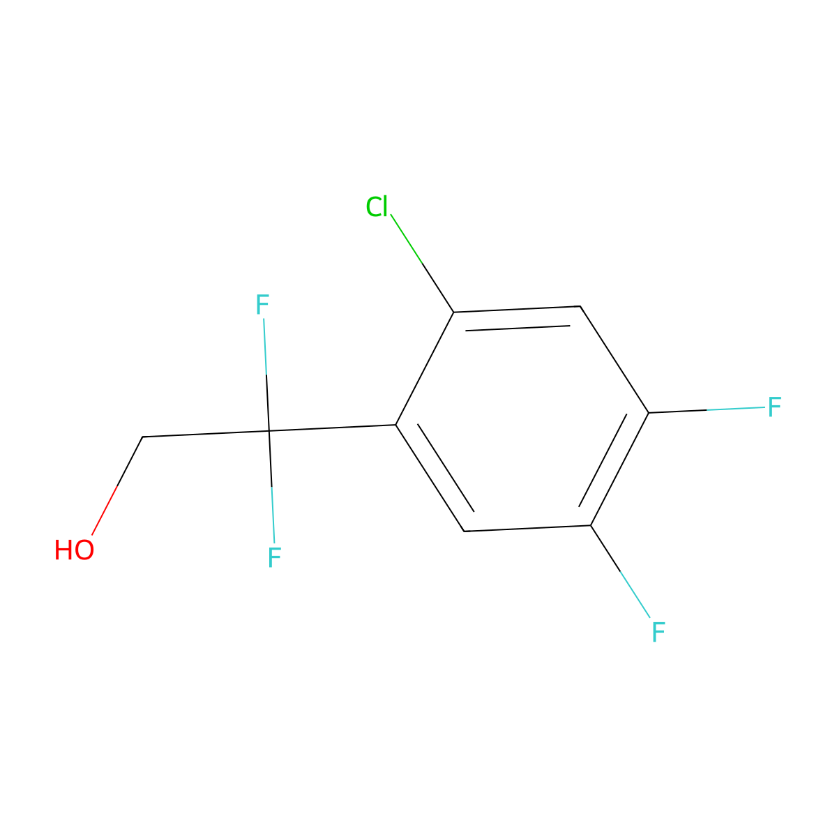 2-(2-Chloro-4,5-difluorophenyl)-2,2-difluoroethan-1-ol molecular structure, CAS 2228409-87-6