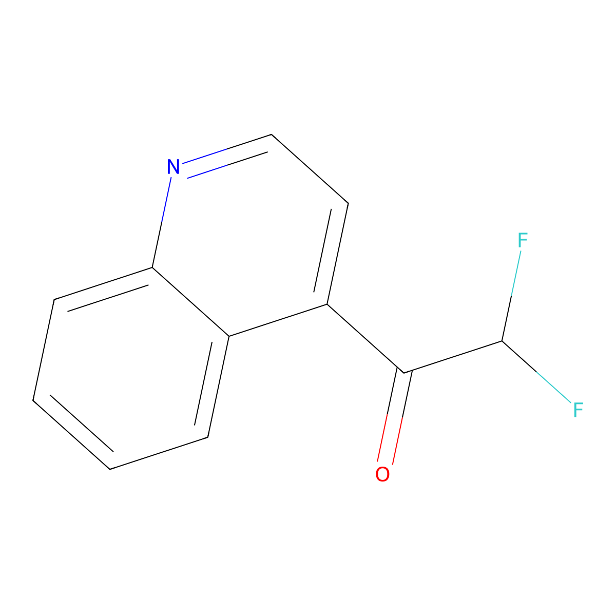 2,2-Difluoro-1-(quinolin-4-yl)ethan-1-one molecular structure, CAS 2228411-41-2