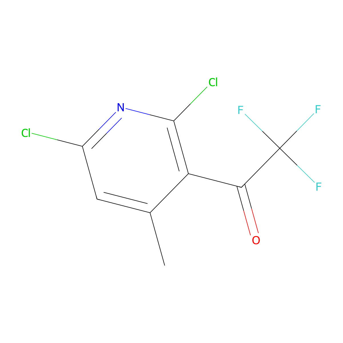1-(2,6-Dichloro-4-methylpyridin-3-yl)-2,2,2-trifluoroethan-1-one molecular structure, CAS 2228412-78-8