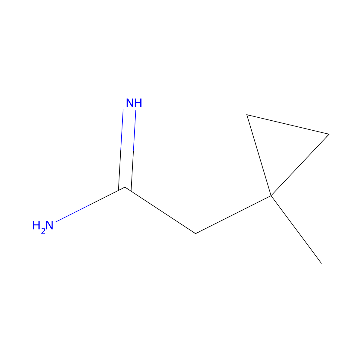 2-(1-Methylcyclopropyl)ethanimidamide molecular structure, CAS 2228414-95-5