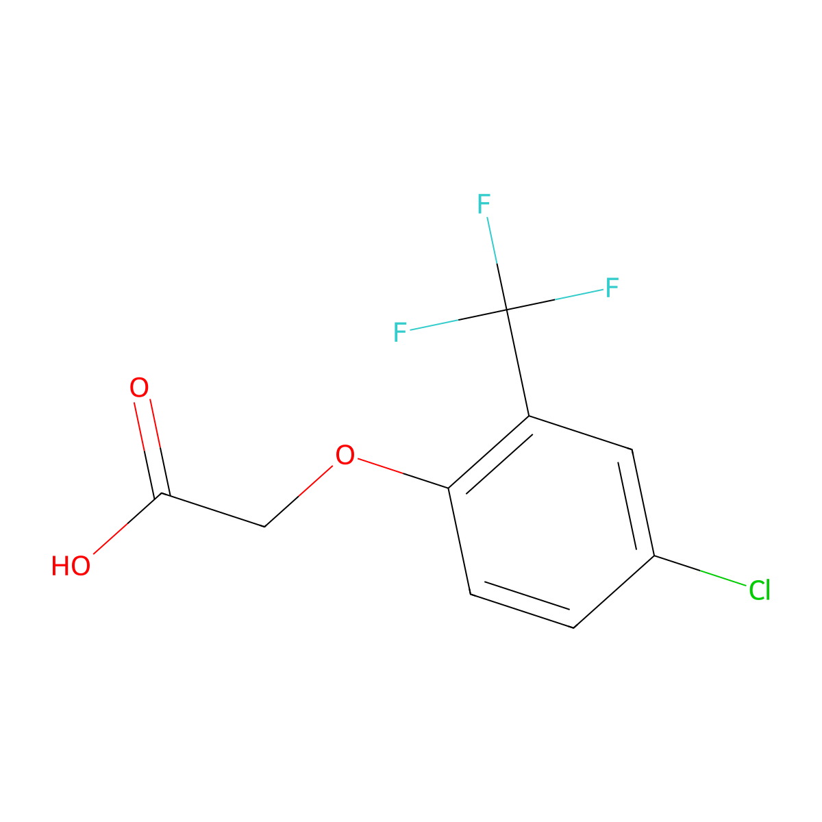 2-[4-Chloro-2-(trifluoromethyl)phenoxy]acetic acid molecular structure, CAS 2228415-91-4
