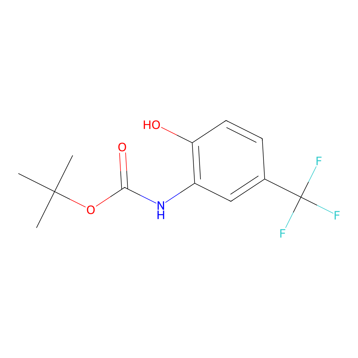 tert-butyl N-[2-hydroxy-5-(trifluoromethyl)phenyl]carbamate molecular structure, CAS 2228416-23-5