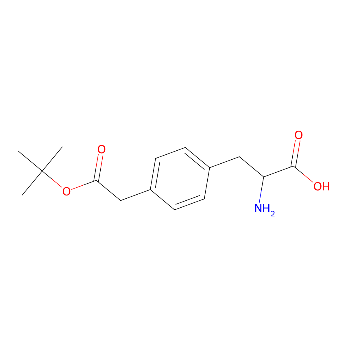 (S)-2-Amino-3-(4-(2-tert-butoxy-2-oxoethyl)phenyl)propanoic acid molecular structure, CAS 222842-90-2