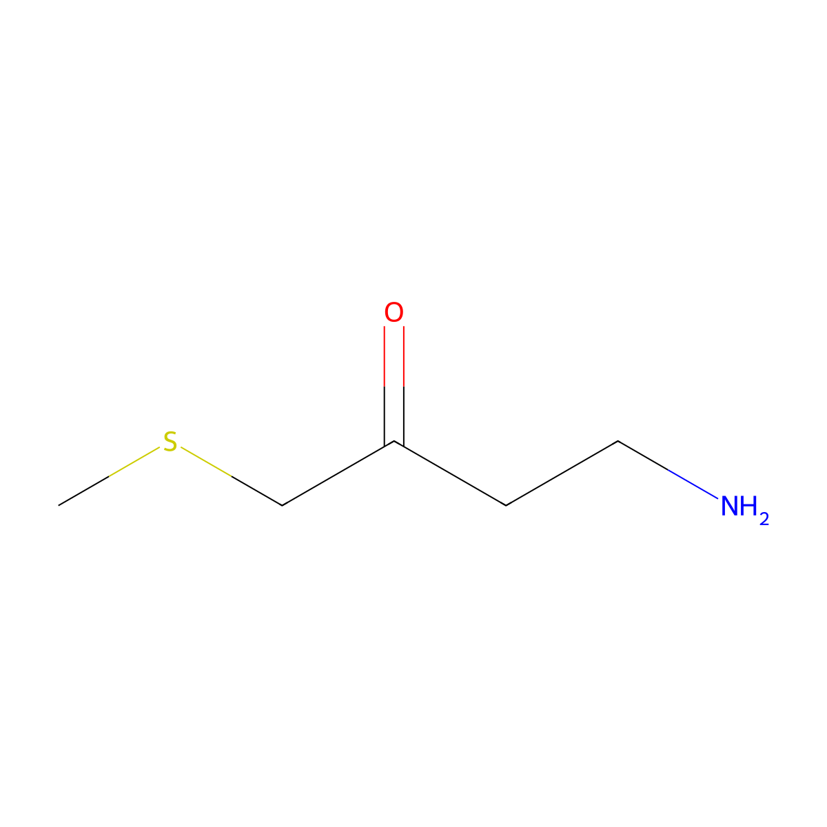 4-Amino-1-(methylsulfanyl)butan-2-one molecular structure, CAS 2228425-49-6