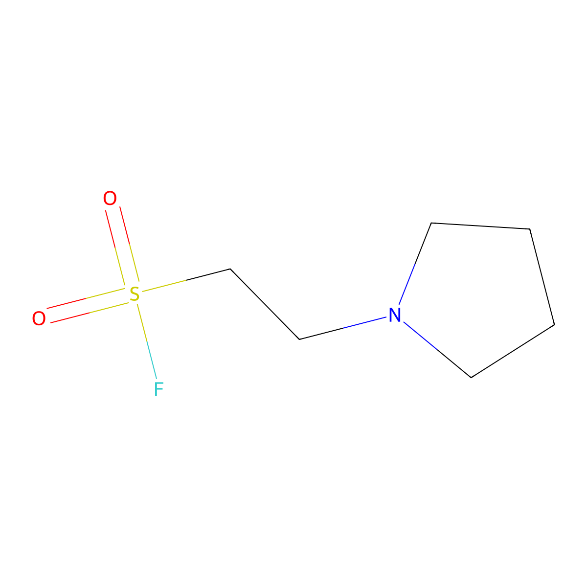 2-(Pyrrolidin-1-yl)ethane-1-sulfonyl fluoride molecular structure, CAS 2228426-76-2