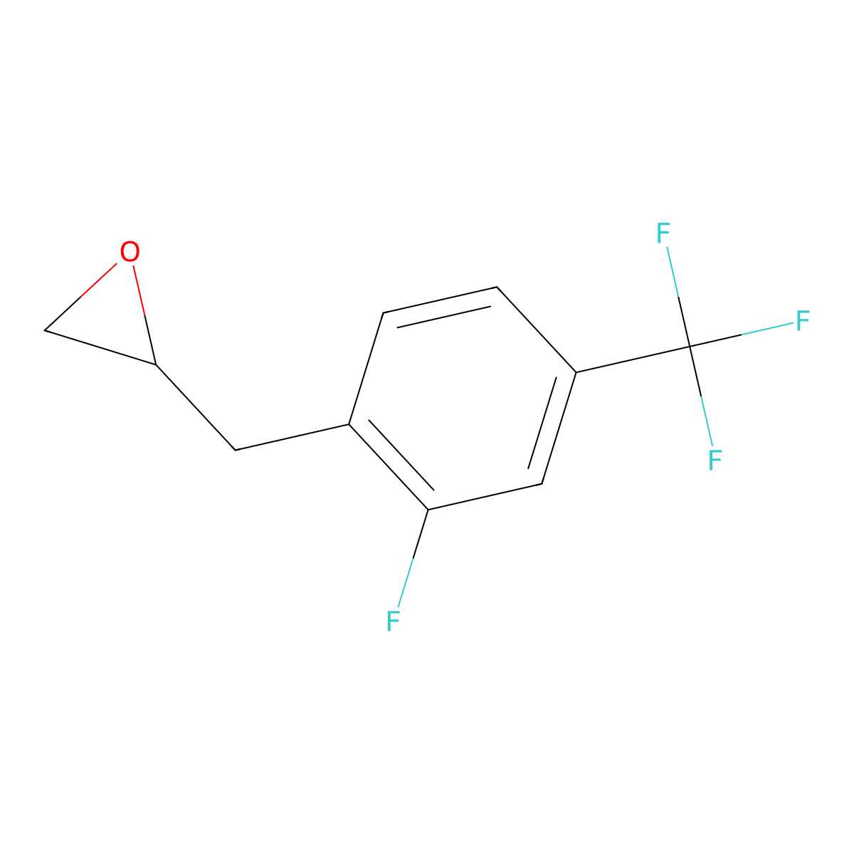 2-{[2-Fluoro-4-(trifluoromethyl)phenyl]methyl}oxirane molecular structure, CAS 2228427-07-2