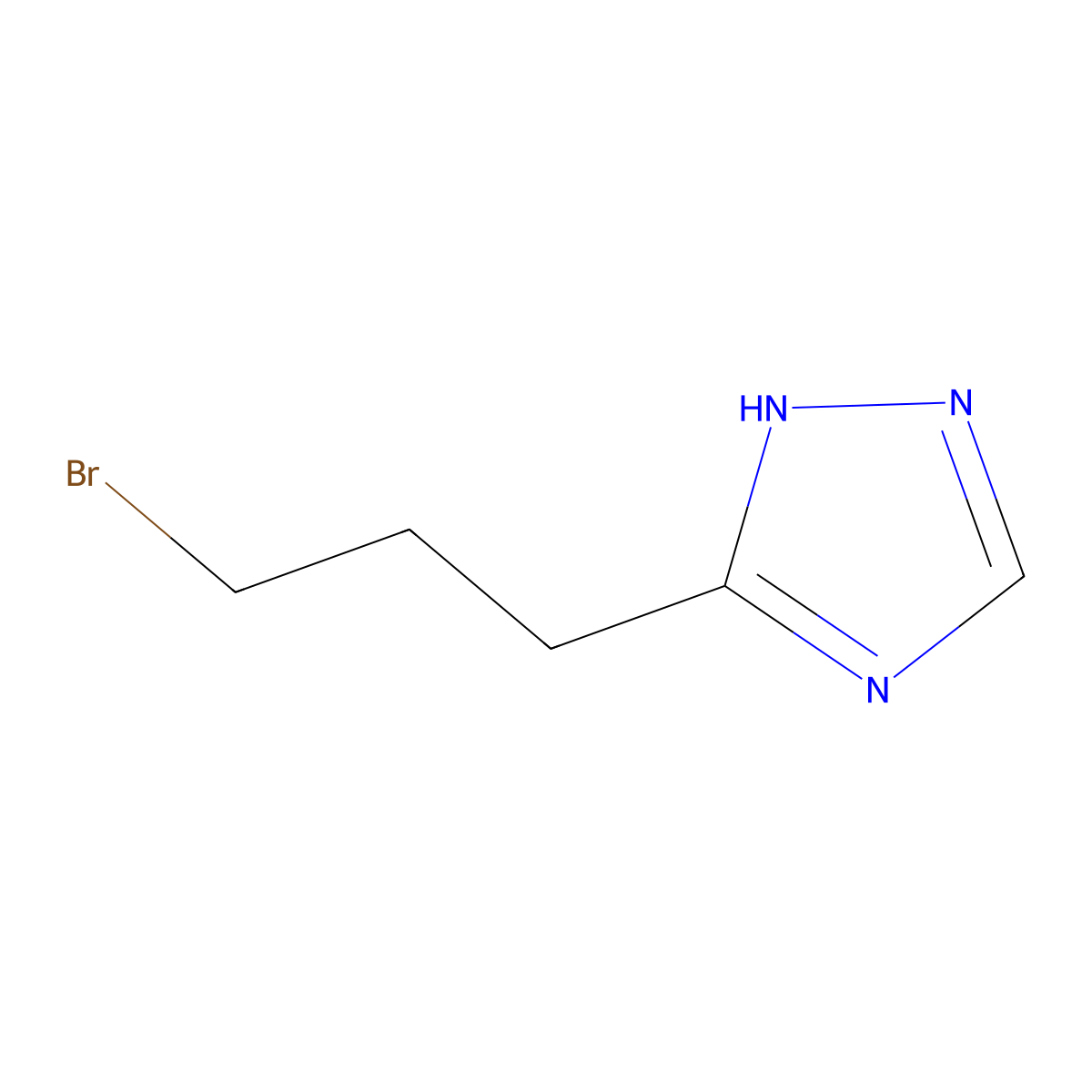 3-(3-bromopropyl)-1H-1,2,4-triazole molecular structure, CAS 2228428-94-0