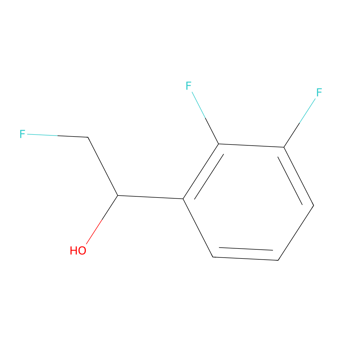 1-(2,3-Difluorophenyl)-2-fluoroethan-1-ol molecular structure, CAS 2228431-06-7