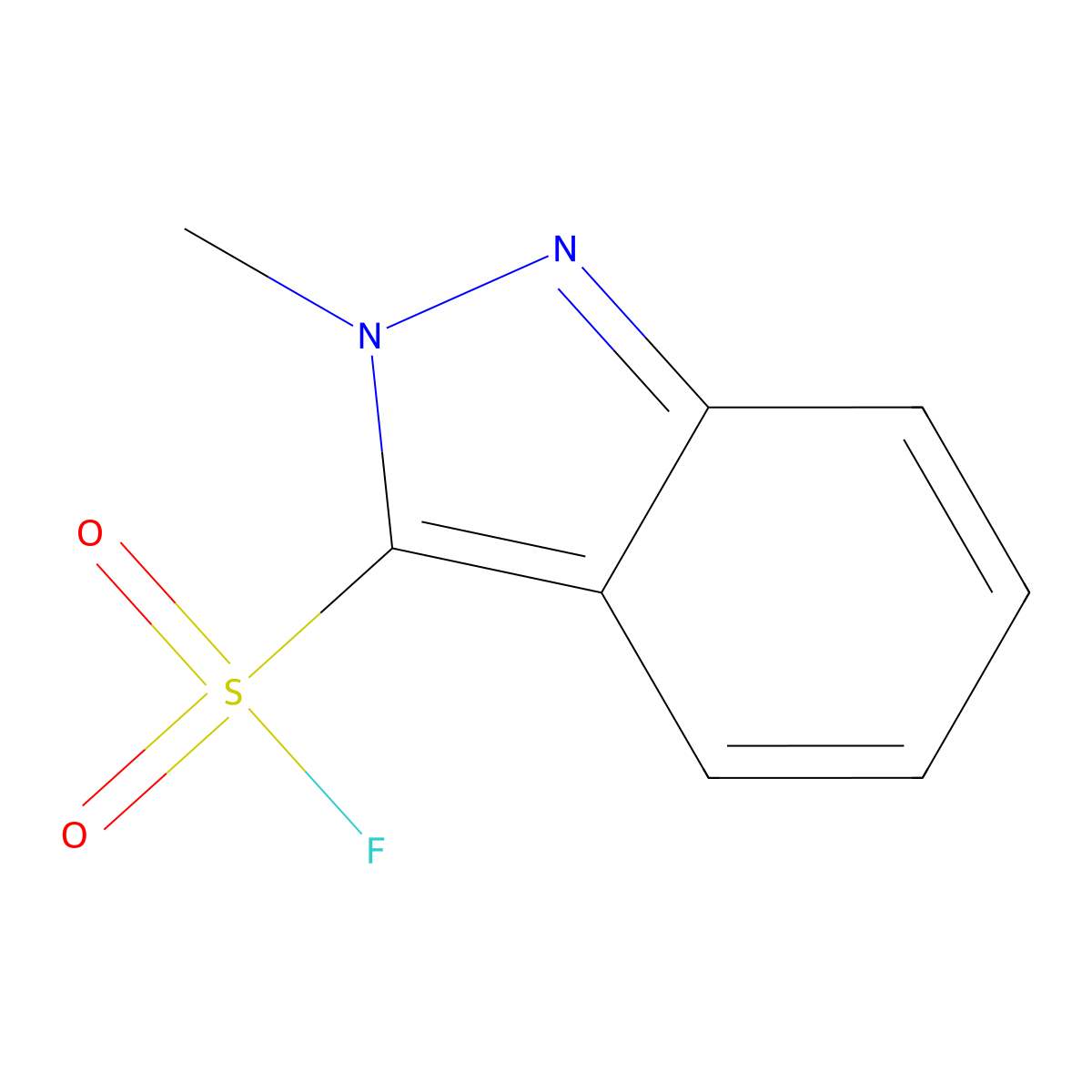 2-methyl-2H-indazole-3-sulfonyl fluoride molecular structure, CAS 2228432-13-9