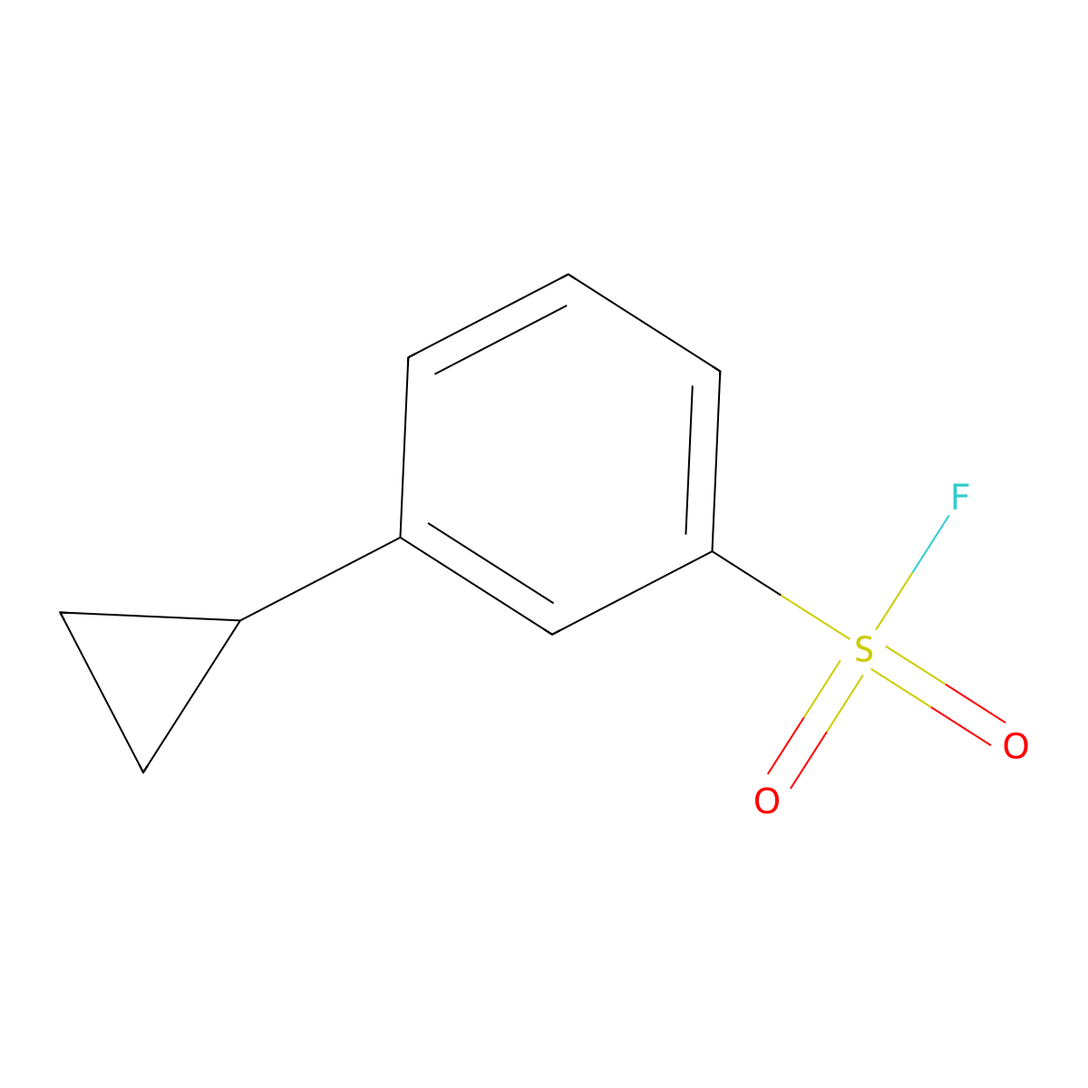 3-Cyclopropylbenzene-1-sulfonyl fluoride molecular structure, CAS 2228432-50-4