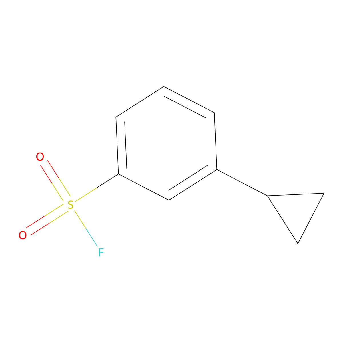 3-Cyclopropylbenzene-1-sulfonyl fluoride molecular structure, CAS 2228432-50-4