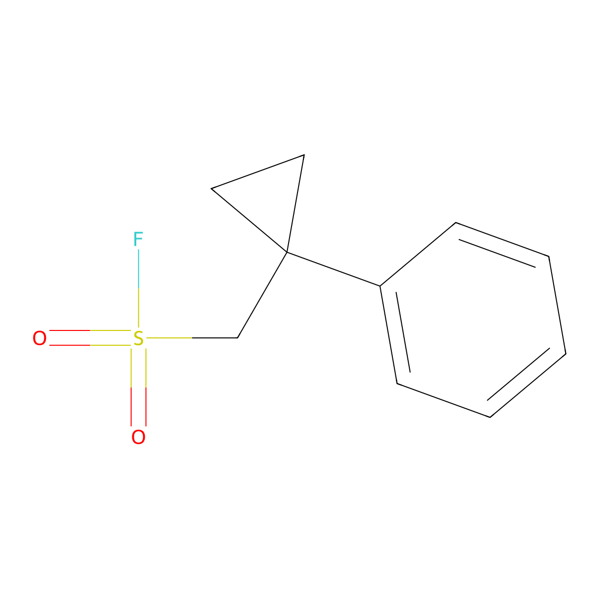 (1-Phenylcyclopropyl)methanesulfonyl fluoride molecular structure, CAS 2228434-76-0