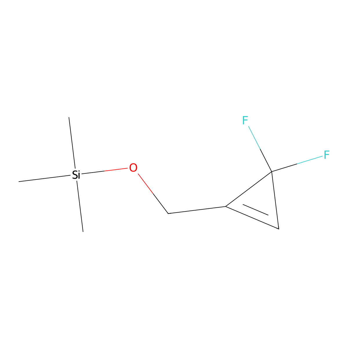 [(3,3-Difluorocycloprop-1-en-1-yl)methoxy]trimethylsilane molecular structure, CAS 2228435-98-9